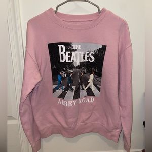 THE BEATLES Rock Band Photo Print Style Sweatshirt